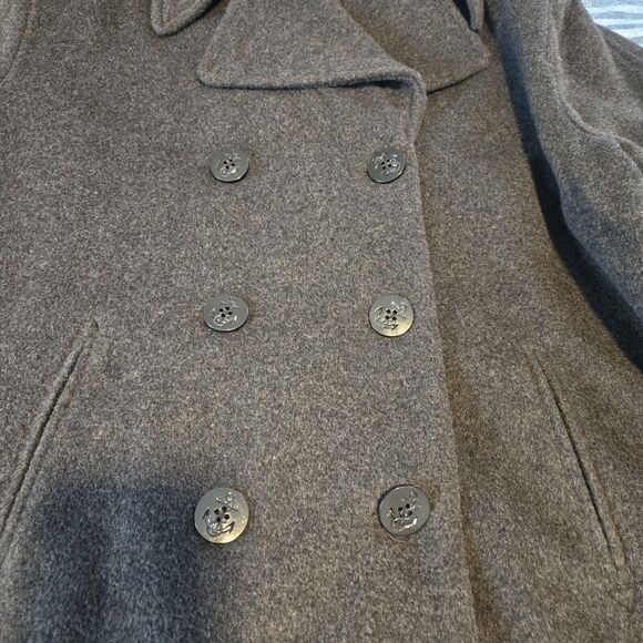 Jessica London Womens Wool Double breasted Dark Grey Coat Size 20 Pockets Winter - Picture 10 of 10